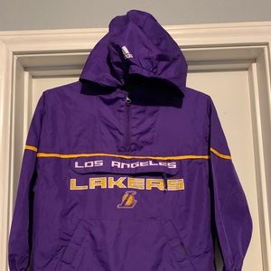 Adidas youth lakers rain jacket size 8